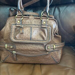 Jessica Simpson Tan and Cream Patterned Bag